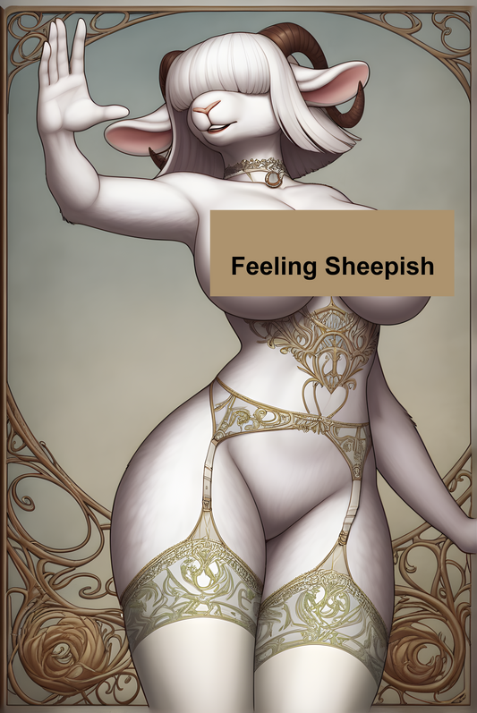 The Freed Lamb Art Nouveau Poster Print